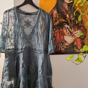 Shein Blue Swimsuit Cover Up
